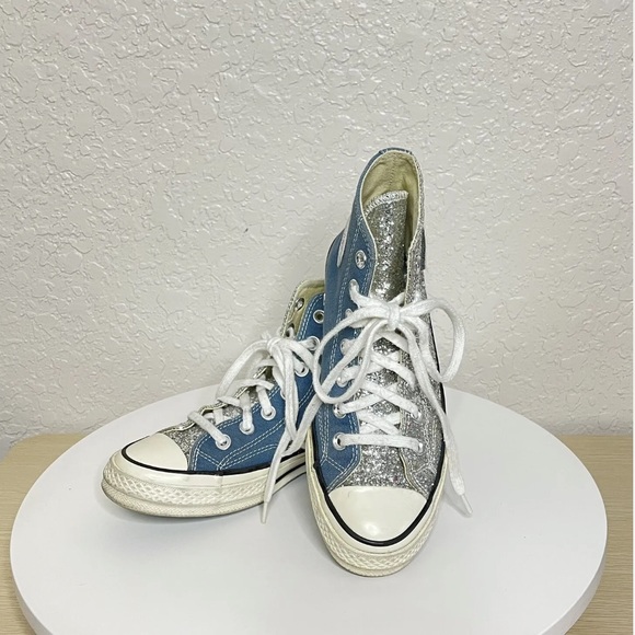 Converse x Chiara Ferragni Chuck 70 High Glitter Patch Size US 6 - Picture 2 of 10